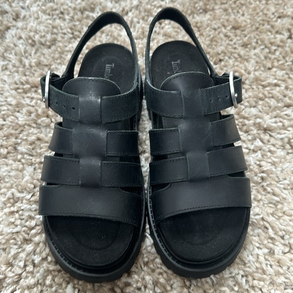 Timberland Clairmont Way fisherman sandal, black full grain, size 6 - Picture 2 of 4